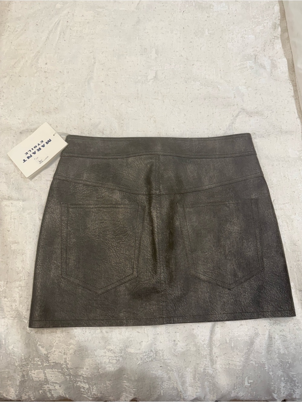 Isabel Marant Claudine Zip Faux leather miniskirt